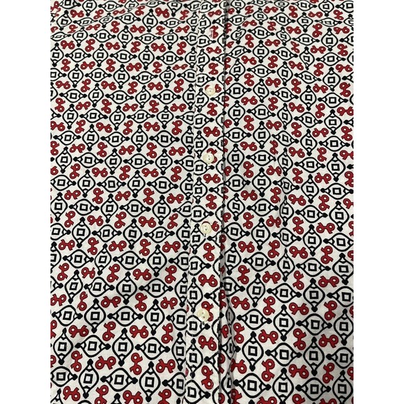 VTG 'Mr. Witt' White/Black/ Red Design Cotton Button Up Size 12 - Picture 5 of 5